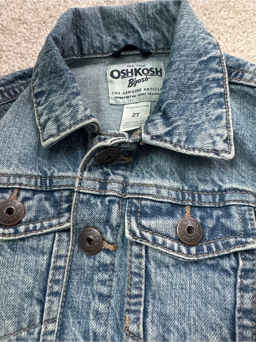 OshKosh B'gosh Light Blue Kids Denim Jacket